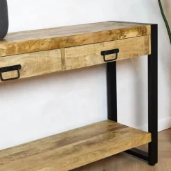 Britt sidetable industrieel mangohout 120cm
