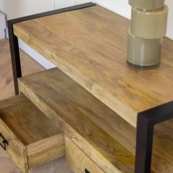 Britt tv meubel industrieel mangohout 100cm