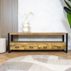 Britt tv meubel industrieel mangohout 180cm