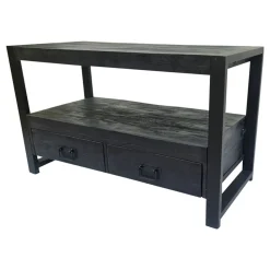 Britt tv meubel industrieel mangohout zwart 100cm