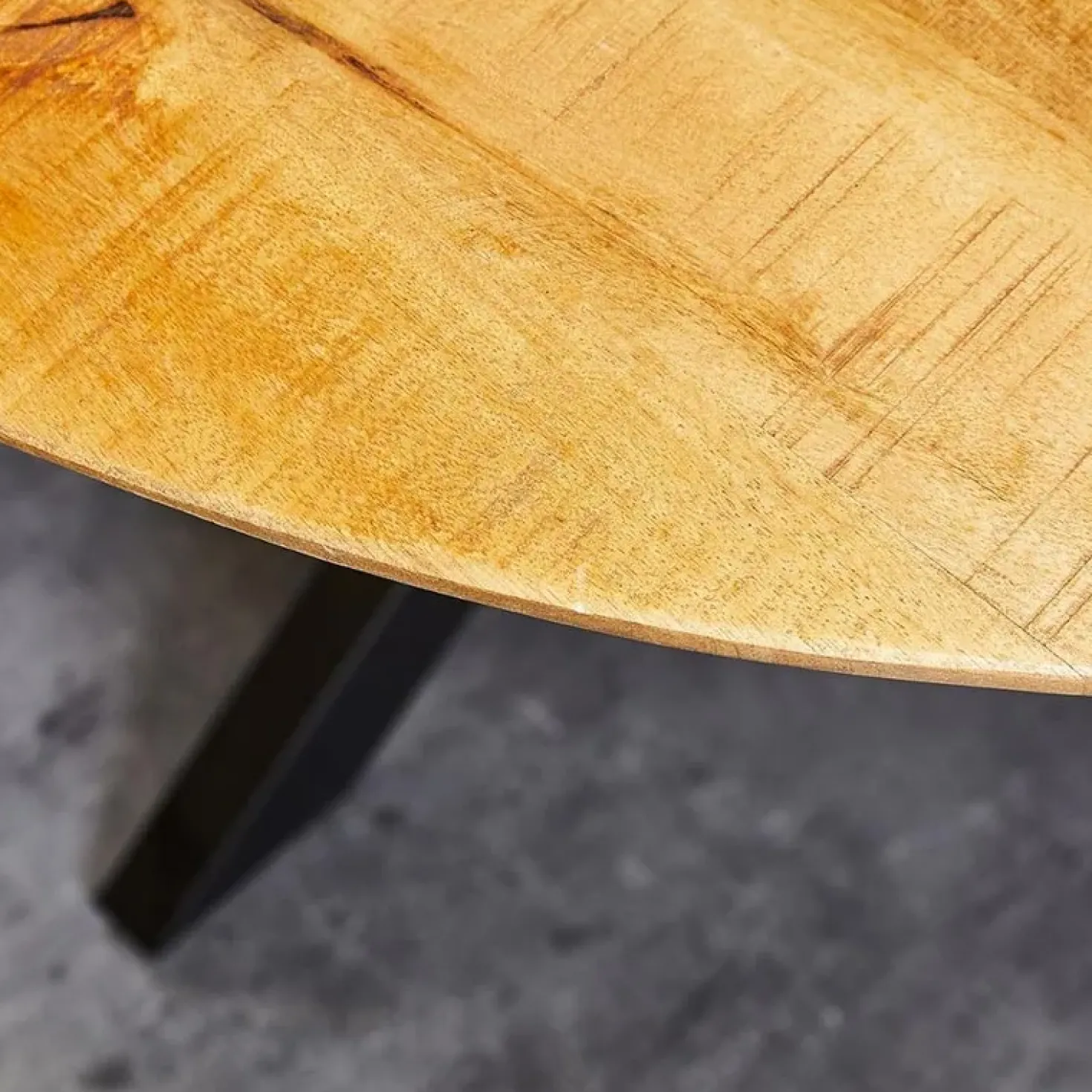 Brixon eettafel industrieel rond mangohout 120cm