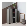 Brock Kledingkast 2-deurs Essen fineer Warmgrijs 102cm