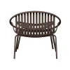 Bruce Tuin loungestoel met hocker paars/bruin