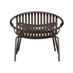 Bruce Tuin loungestoel met hocker paars/bruin