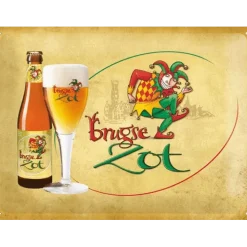 Brugse Zot - metalen bord