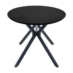 Bruno Ovale Eettafel zwart 220cm
