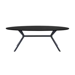Bruno Ovale Eettafel zwart 220cm