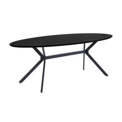 Bruno Ovale Eettafel zwart 220cm