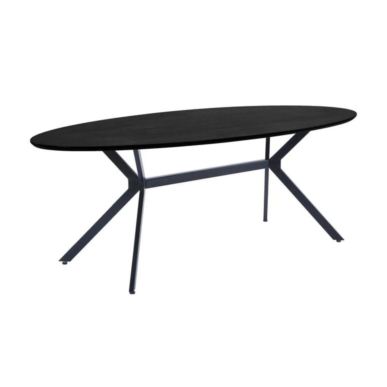 Bruno Ovale Eettafel zwart 220cm