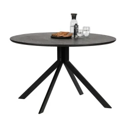 Bruno Ronde Eettafel zwart 120cm