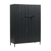 Bruut 2-deurs Wandkast grenen zwart 100cm