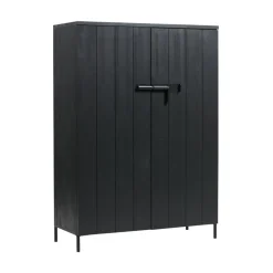 Bruut 2-deurs Wandkast grenen zwart 100cm