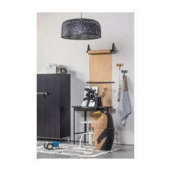 Bruut 2-deurs Wandkast grenen zwart 100cm