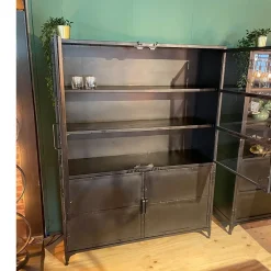 Buffetkast industrieel Trevor zwart 140cm