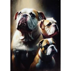 Bulldogs - metalen bord