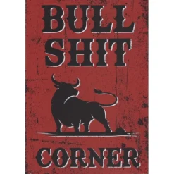 Bullshit Corner - metalen bord