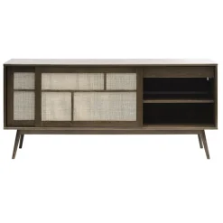 Burcei dressoir donkerbruin eikenhoutfineer 180cm