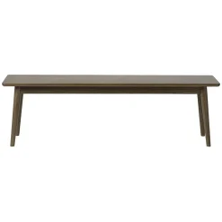 Burcei eetkamerbank donkerbruin eikenhoutfineer 150cm