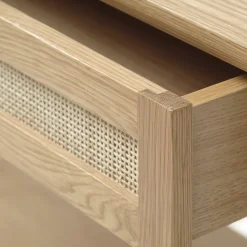 Burcei sidetable naturel eikenhoutfineer 110cm