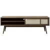 Burcei TV meubel donkerbruin eikenhoutfineer 150cm