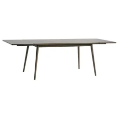 Burcei uitschuifbare eettafel donkerbruin eikenhoutfineer 150cm