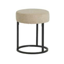 Cabeza Poef rond stof Beige 40cm