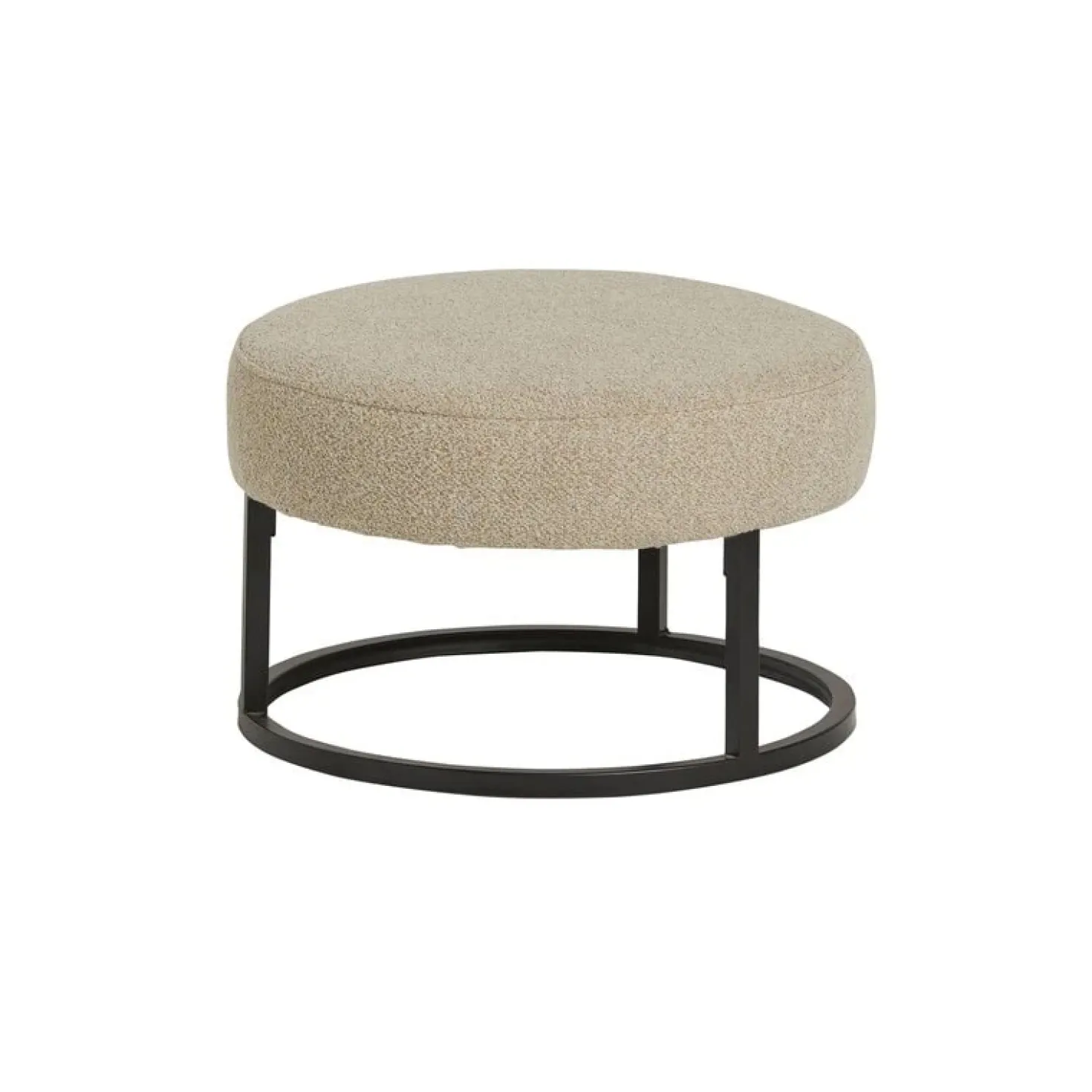 Cabeza Poef rond stof Beige 50cm