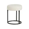 Cabeza Poef rond stof Gebroken wit 40cm