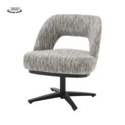 Caldes Eetkamerfauteuil Wit-Grijs