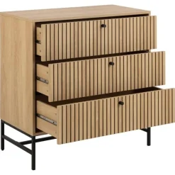 Calmera Ladekast Naturel 3 lade 80cm