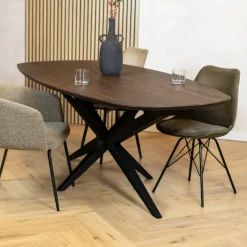 Calvenza uitschuifbare Eettafel Deens ovaal 200/257cm - Zelf samenstellen