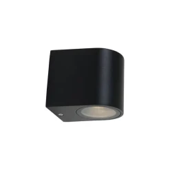 Carcer 1-lichts Buitenlamp rond Zwart inclusief lichtbron
