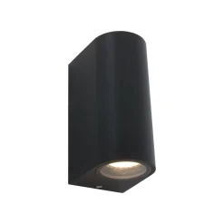 Carcer 2-lichts Buitenlamp rond Zwart inclusief lichtbron