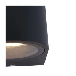 Carcer 2-lichts Buitenlamp rond Zwart inclusief lichtbron