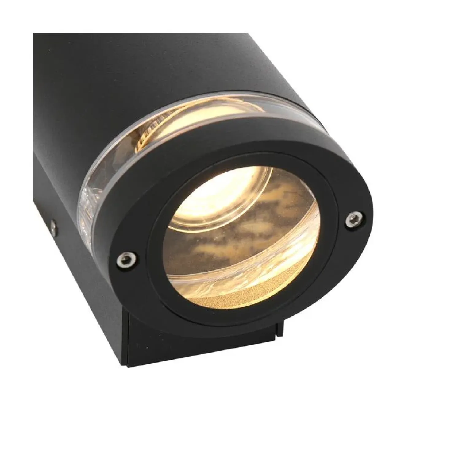 Carcer 2-lichts Buitenlamp rond Zwart Schemer sensor