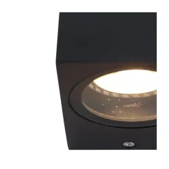 Carcer 1-lichts Buitenlamp vierkant Zwart inclusief lichtbron