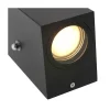 Carcer 2-lichts Buitenlamp vierkant Zwart Schemer sensor