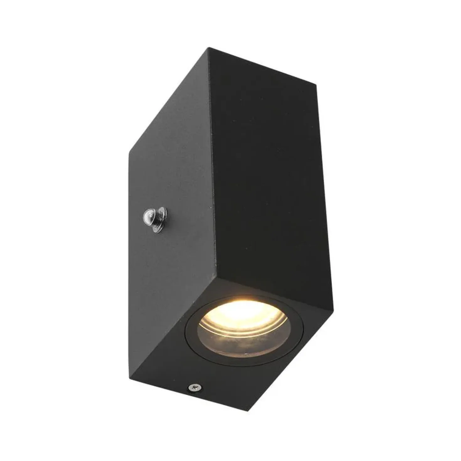 Carcer 2-lichts Buitenlamp vierkant Zwart Schemer sensor
