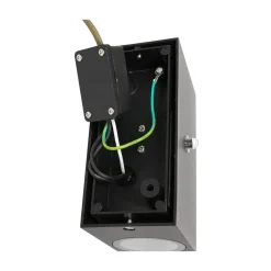 Carcer 2-lichts Buitenlamp vierkant Zwart Schemer sensor