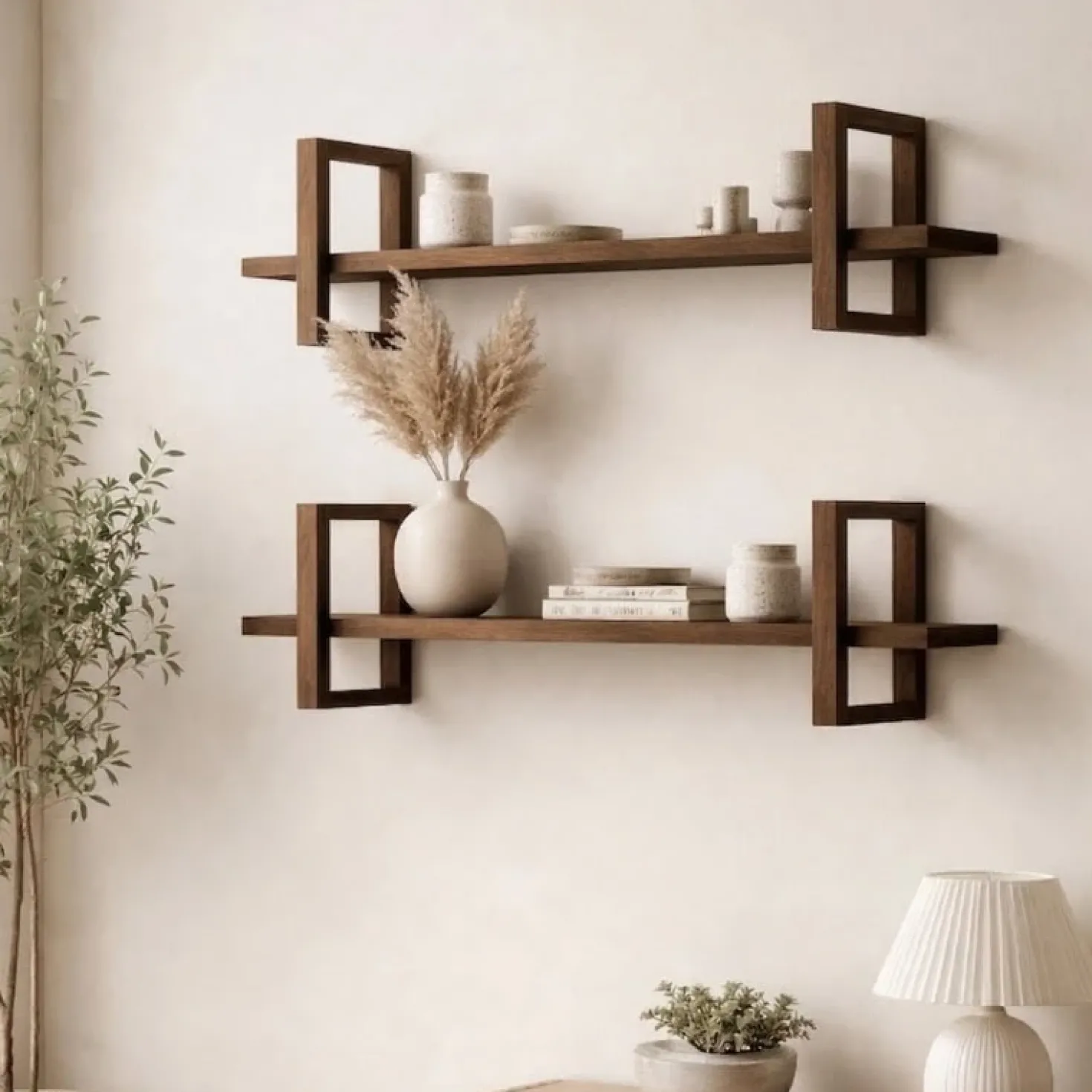 Carel Wandplank walnoot 75cm
