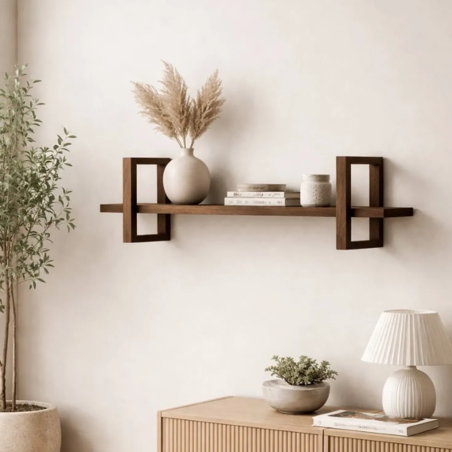 Carel Wandplank walnoot 75cm