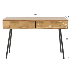 Caressa kaptafel industrieel 125cm