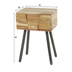 Caressa nachtkastje industrieel 40cm
