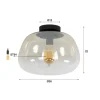 Carlos 1-lichts Plafondlamp Amber glas
