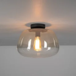 Carlos 1-lichts Plafondlamp Amber glas