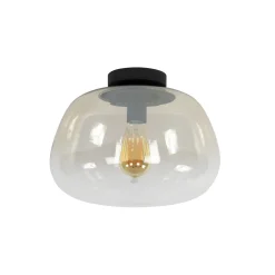 Carlos 1-lichts Plafondlamp Amber glas