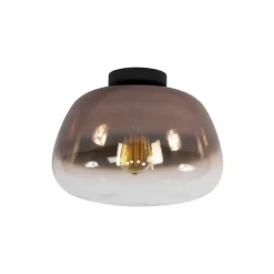 Carlos 1-lichts Plafondlamp Koper glas