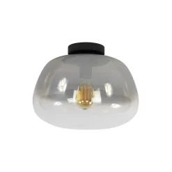 Carlos 1-lichts Plafondlamp Smoke glas