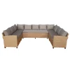 Carter Loungeset 9 zits met kussens Bruin
