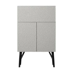 Carved Organic Drankkast mangohout grijs 90cm